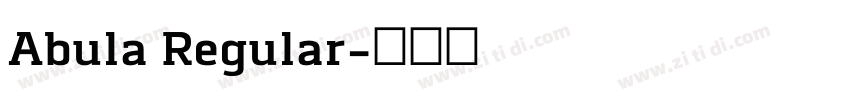 Abula Regular字体转换
